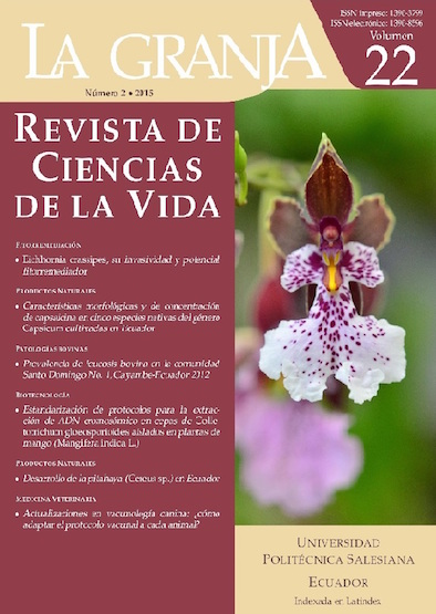 Portada: Lucía Fernanda Maldonado Toro, estudiante de la Carrera de Ingeniería en Biotecnología de los Recursos Naturales, Universidad Politécnica Salesiana. Fotografía ganadora del Concurso "Ciencias de la Vida".